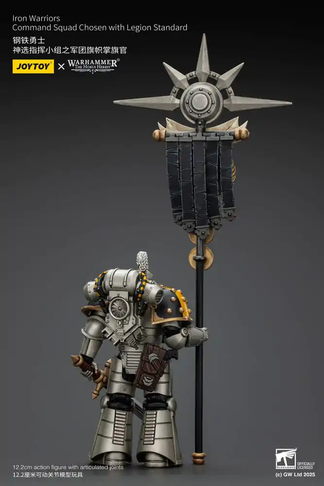 Warhammer The Horus Heresy figurina de actiune 1/18 Iron Warriors Command Squad Chosen with Legion Standard 12 cm poza produsului