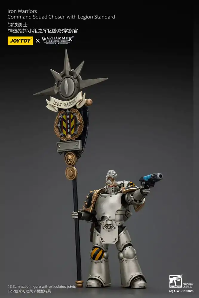 Warhammer The Horus Heresy figurina de actiune 1/18 Iron Warriors Command Squad Chosen with Legion Standard 12 cm poza produsului