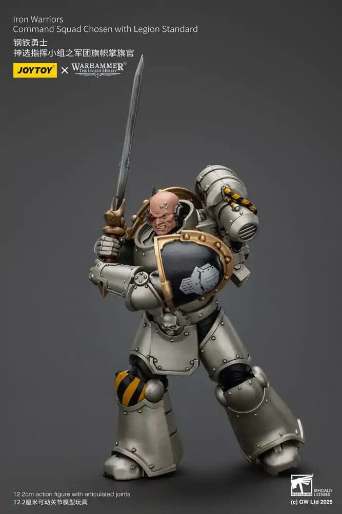 Warhammer The Horus Heresy figurina de actiune 1/18 Iron Warriors Command Squad Chosen with Legion Standard 12 cm poza produsului