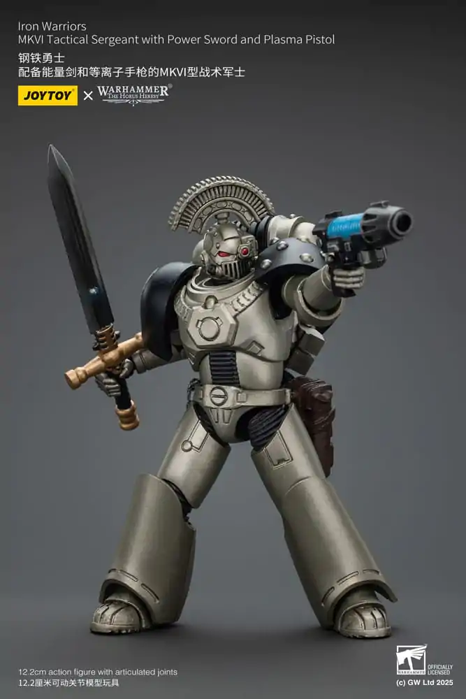 Warhammer The Horus Heresy figurina de actiune 1/18 Iron Warriors MKVI Tactical Sergeant cu Power Sword and Plasma Pistol 12 cm poza produsului