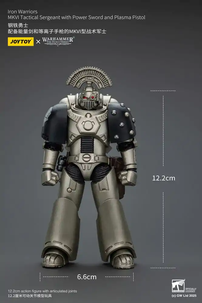 Warhammer The Horus Heresy figurina de actiune 1/18 Iron Warriors MKVI Tactical Sergeant cu Power Sword and Plasma Pistol 12 cm poza produsului