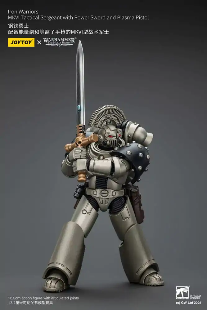Warhammer The Horus Heresy figurina de actiune 1/18 Iron Warriors MKVI Tactical Sergeant cu Power Sword and Plasma Pistol 12 cm poza produsului