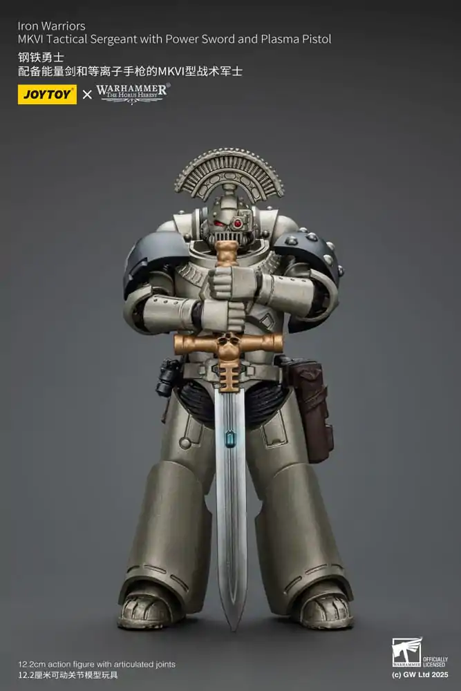 Warhammer The Horus Heresy figurina de actiune 1/18 Iron Warriors MKVI Tactical Sergeant cu Power Sword and Plasma Pistol 12 cm poza produsului