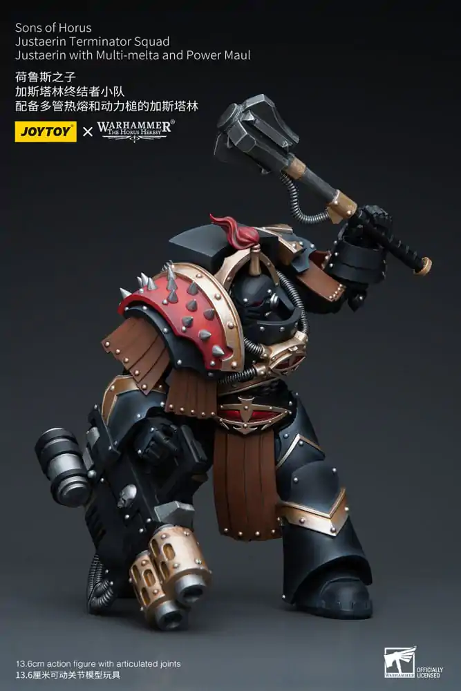 Warhammer The Horus Heresy Figurina de acțiune 1/18 Sons of Horus Justaerin Terminator Squad Justaerin cu Multi-melta și Power MauL 12 cm poza produsului