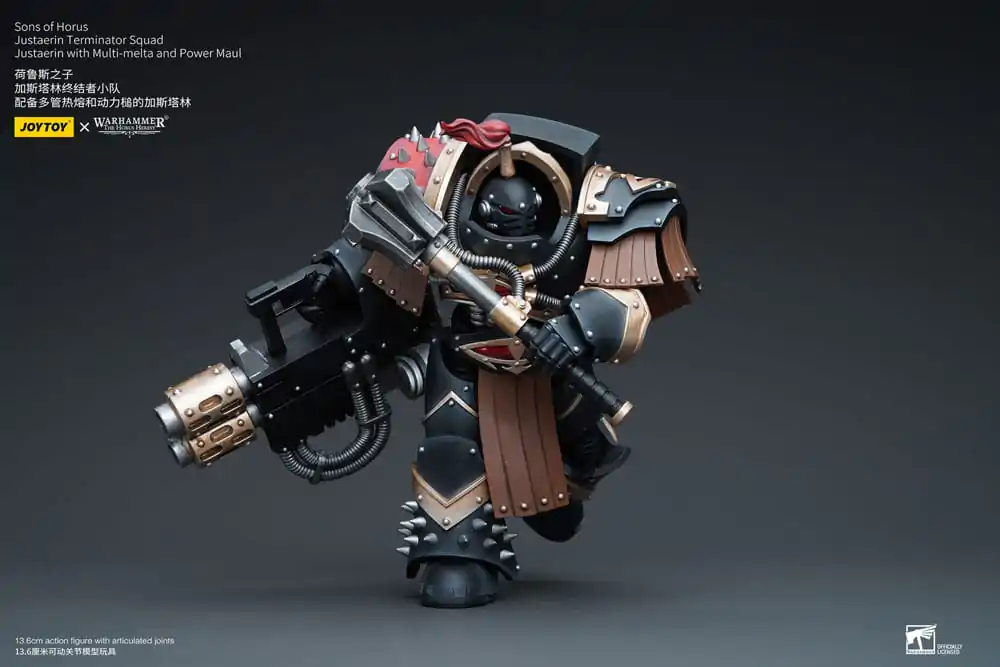 Warhammer The Horus Heresy Figurina de acțiune 1/18 Sons of Horus Justaerin Terminator Squad Justaerin cu Multi-melta și Power MauL 12 cm poza produsului