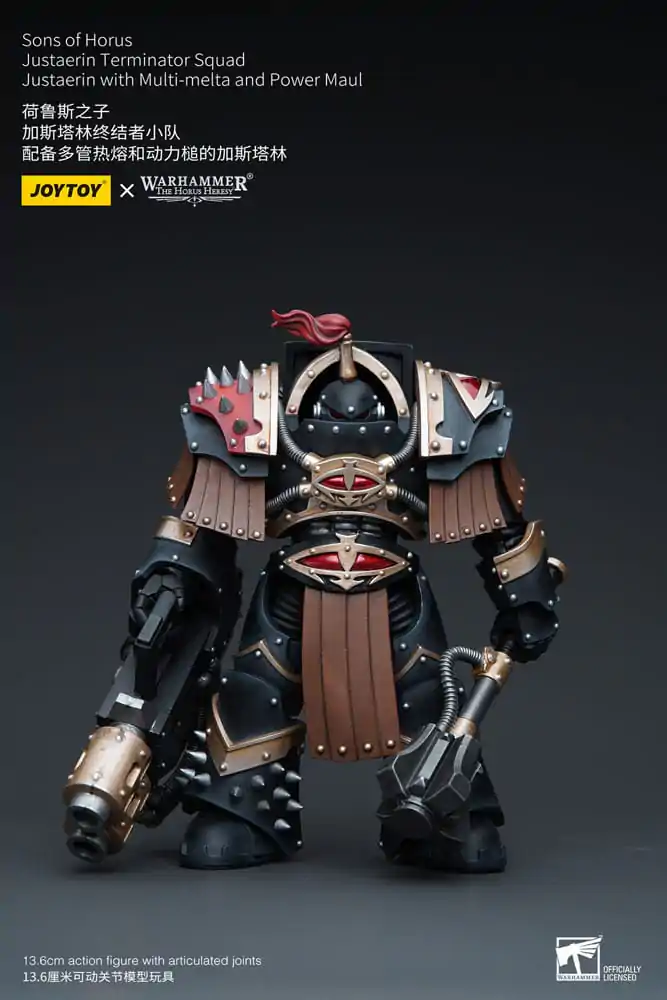 Warhammer The Horus Heresy Figurina de acțiune 1/18 Sons of Horus Justaerin Terminator Squad Justaerin cu Multi-melta și Power MauL 12 cm poza produsului