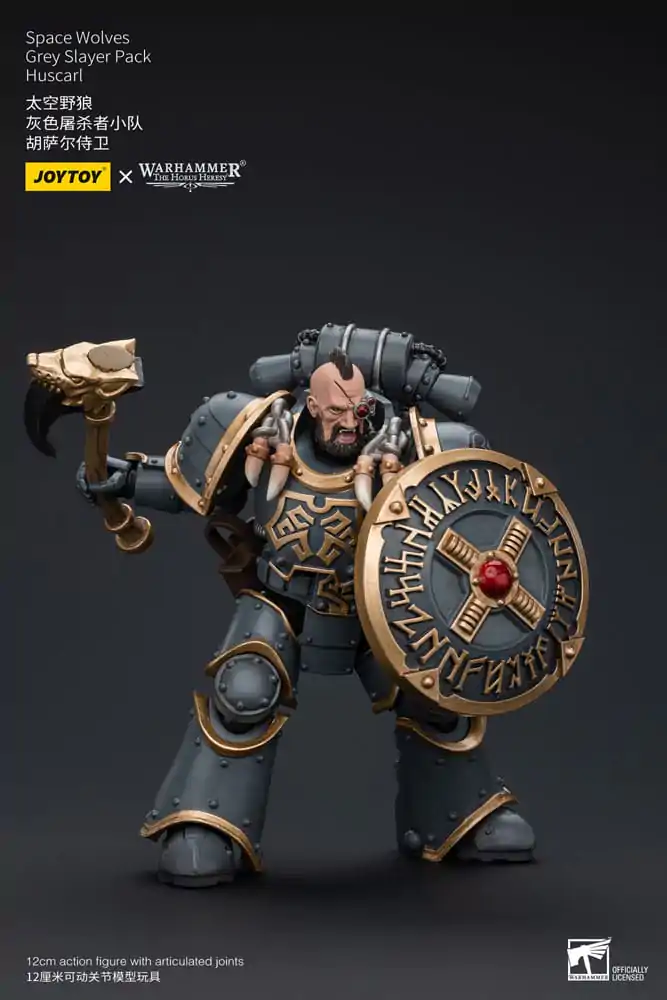 Warhammer The Horus Heresy Figurina de acțiune 1/18 Space Wolves Grey Slayer Pack Huscarl 12 cm poza produsului