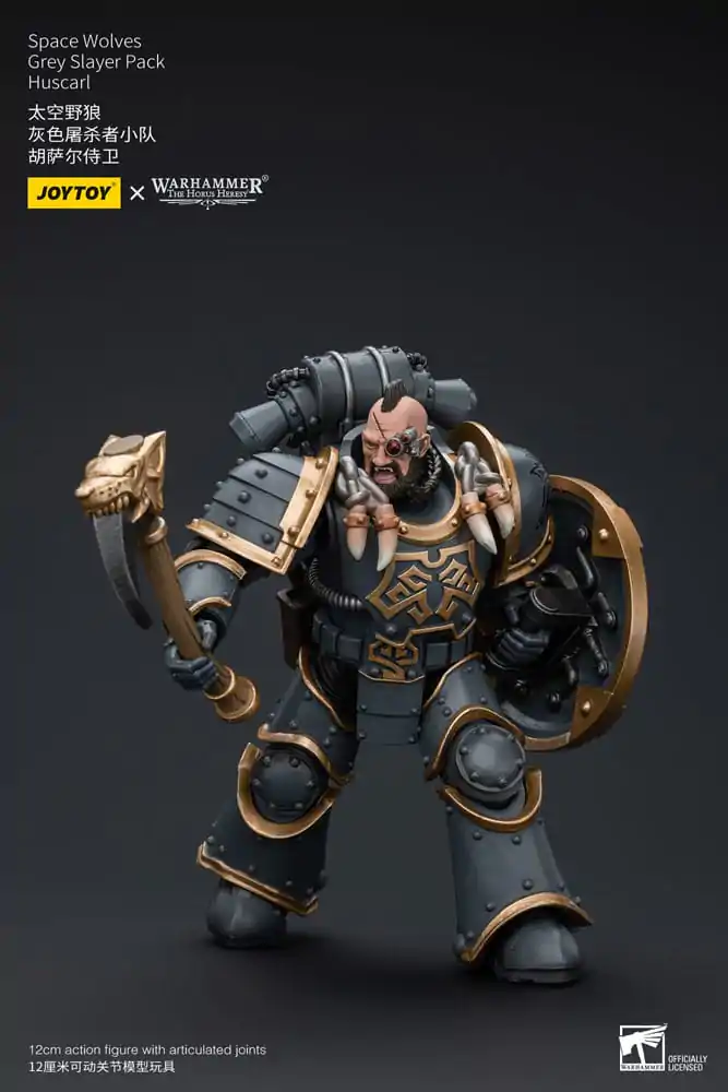 Warhammer The Horus Heresy Figurina de acțiune 1/18 Space Wolves Grey Slayer Pack Huscarl 12 cm poza produsului