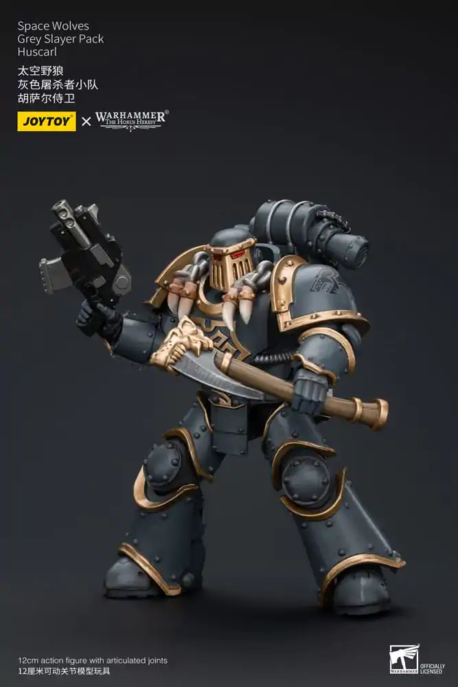 Warhammer The Horus Heresy Figurina de acțiune 1/18 Space Wolves Grey Slayer Pack Huscarl 12 cm poza produsului