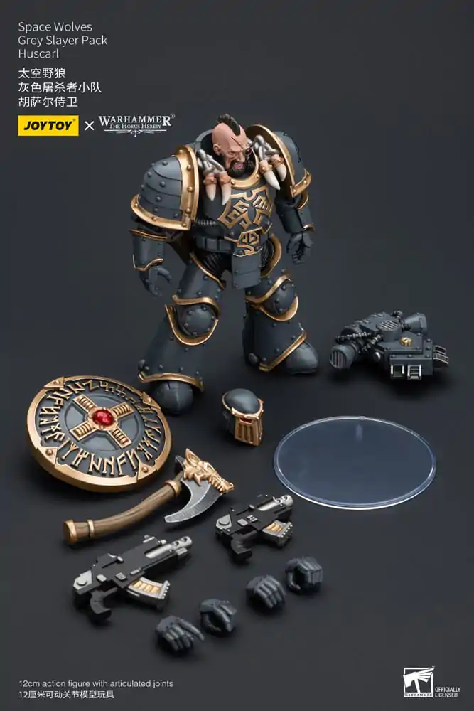 Warhammer The Horus Heresy Figurina de acțiune 1/18 Space Wolves Grey Slayer Pack Huscarl 12 cm poza produsului