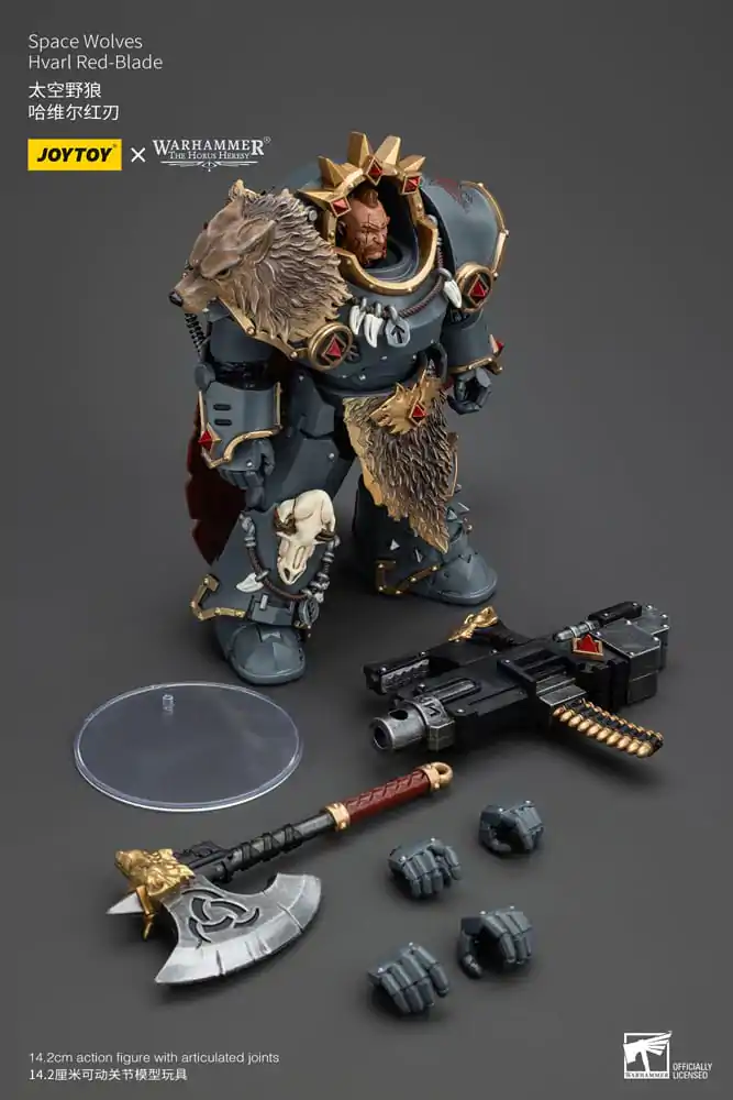 Figurină de acțiune Warhammer The Horus Heresy 1/18 Space Wolves Hvarl Red-Blade 14 cm poza produsului