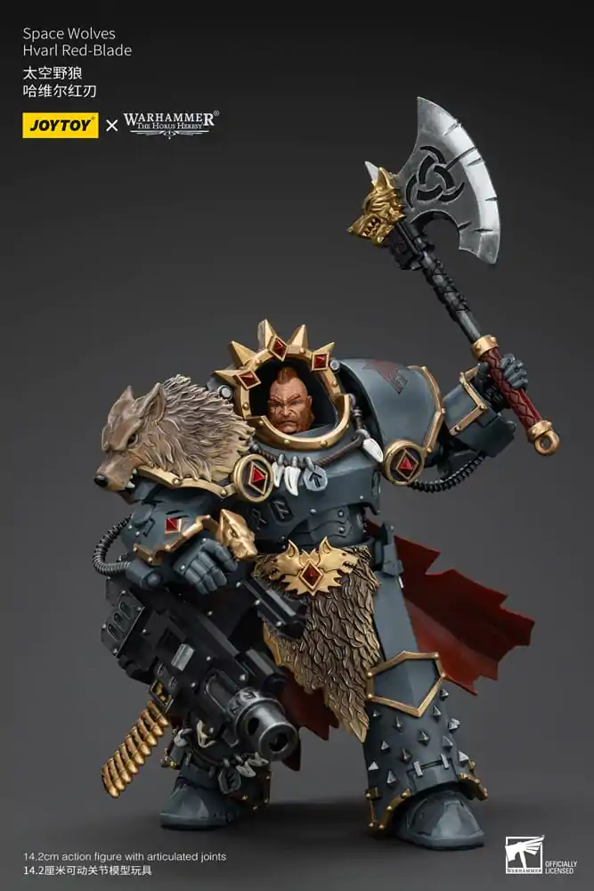 Figurină de acțiune Warhammer The Horus Heresy 1/18 Space Wolves Hvarl Red-Blade 14 cm poza produsului