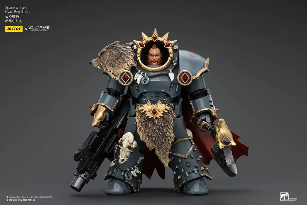 Figurină de acțiune Warhammer The Horus Heresy 1/18 Space Wolves Hvarl Red-Blade 14 cm poza produsului