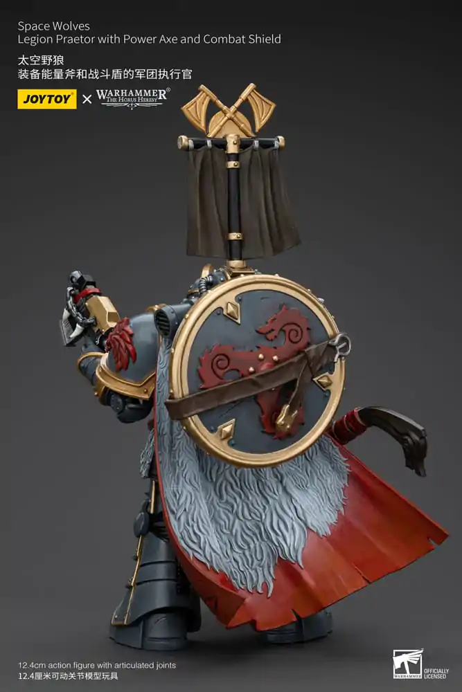 Warhammer The Horus Heresy Figurina de Acțiune 1/18 Space Wolves Legion Praetor cu Power Axe și Scut de Luptă 12 cm poza produsului