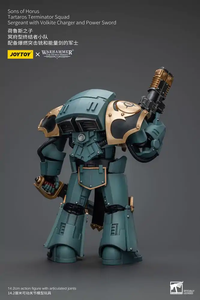 Figurină de acțiune Warhammer The Horus Heresy 1/18 Tartaros Terminator Squad Sergeant cu Volkite Charger și Sabie Putere 12 cm poza produsului