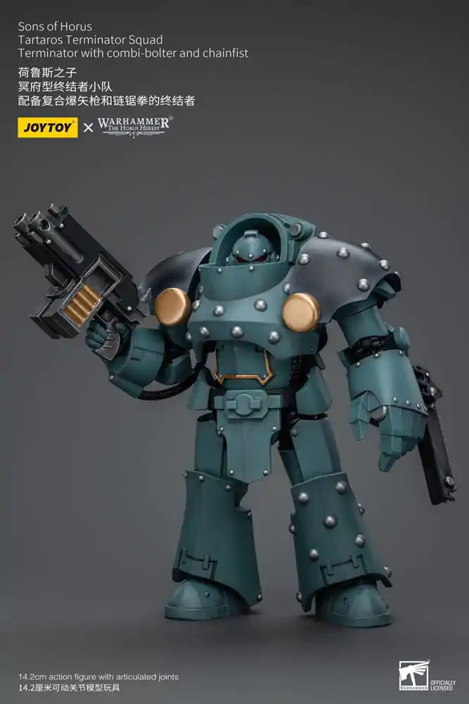 Figurină de acțiune Warhammer The Horus Heresy 1/18 Tartaros Terminator Squad Terminator cu Combi-Bolter și Pumn de Lanț 12 cm poza produsului