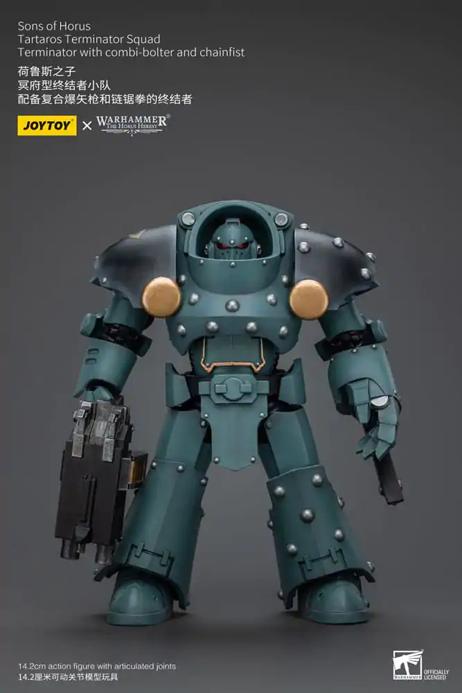 Figurină de acțiune Warhammer The Horus Heresy 1/18 Tartaros Terminator Squad Terminator cu Combi-Bolter și Pumn de Lanț 12 cm poza produsului