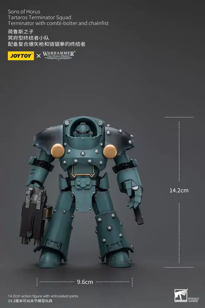 Figurină de acțiune Warhammer The Horus Heresy 1/18 Tartaros Terminator Squad Terminator cu Combi-Bolter și Pumn de Lanț 12 cm poza produsului