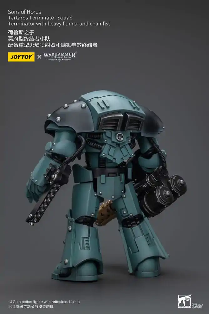 Figurină de acțiune Warhammer The Horus Heresy 1/18 Echipa de Terminator Tartaros Terminator Cu Flamer Greu Și Pumn de Lanț 12 cm poza produsului