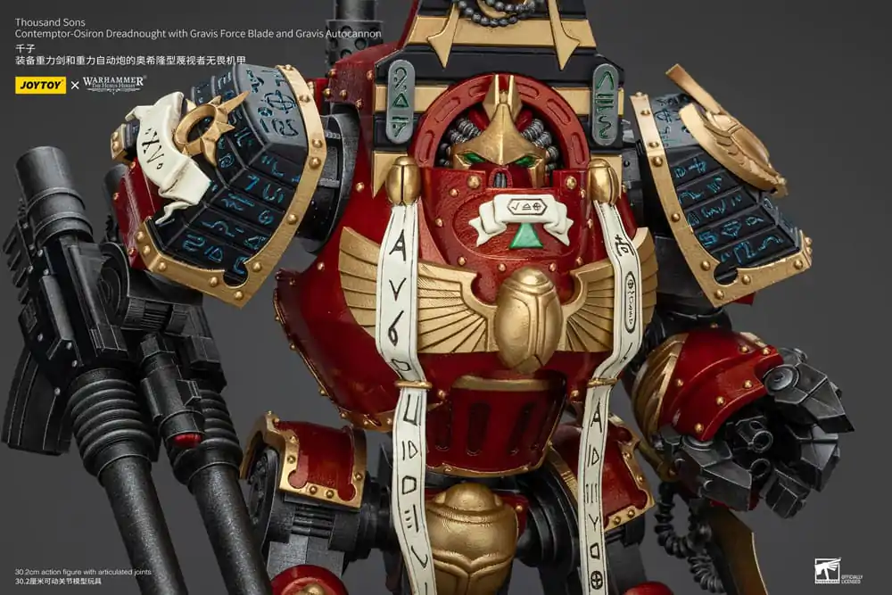 Warhammer The Horus Heresy Figurina de acțiune 1/18 Thousand Sons Contemptor-Osiron Dreadnought cu Gravis Force Blade Și Gravis Autocannon 30 cm poza produsului