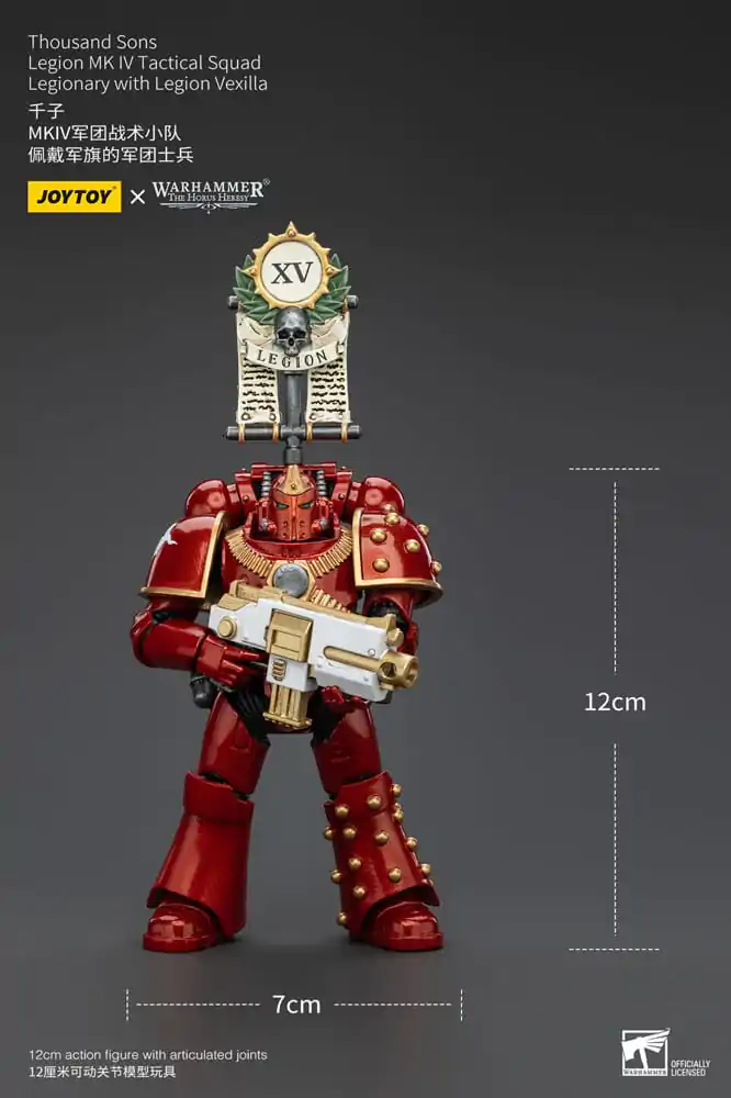 Warhammer The Horus Heresy Figurina de acțiune 1/18 Thousand Sons Legion MK IV Tactical Squad Legionar cu Legion Vexilla 12 cm poza produsului