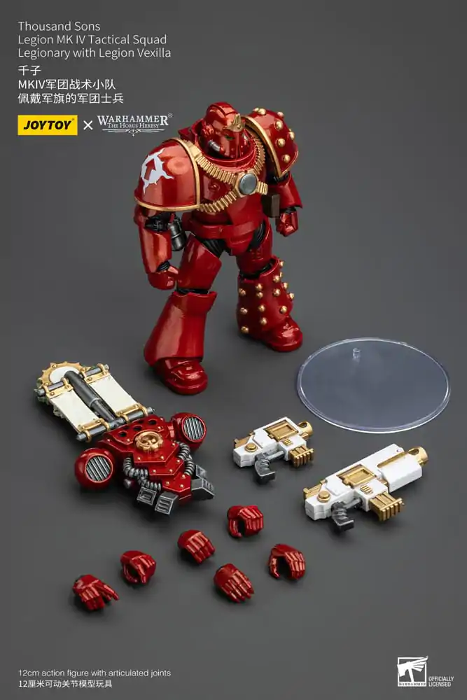 Warhammer The Horus Heresy Figurina de acțiune 1/18 Thousand Sons Legion MK IV Tactical Squad Legionar cu Legion Vexilla 12 cm poza produsului