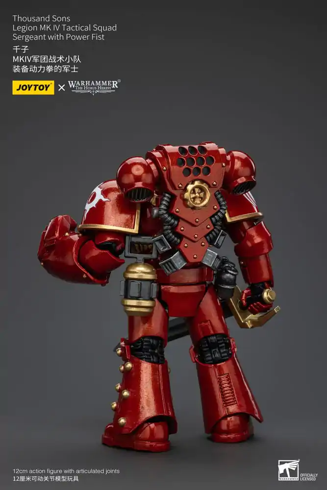 Figurină de acțiune Warhammer The Horus Heresy 1/18 Legiunea Thousand Sons, Sergentul echipei tactice MK IV cu pumn de putere 12 cm poza produsului