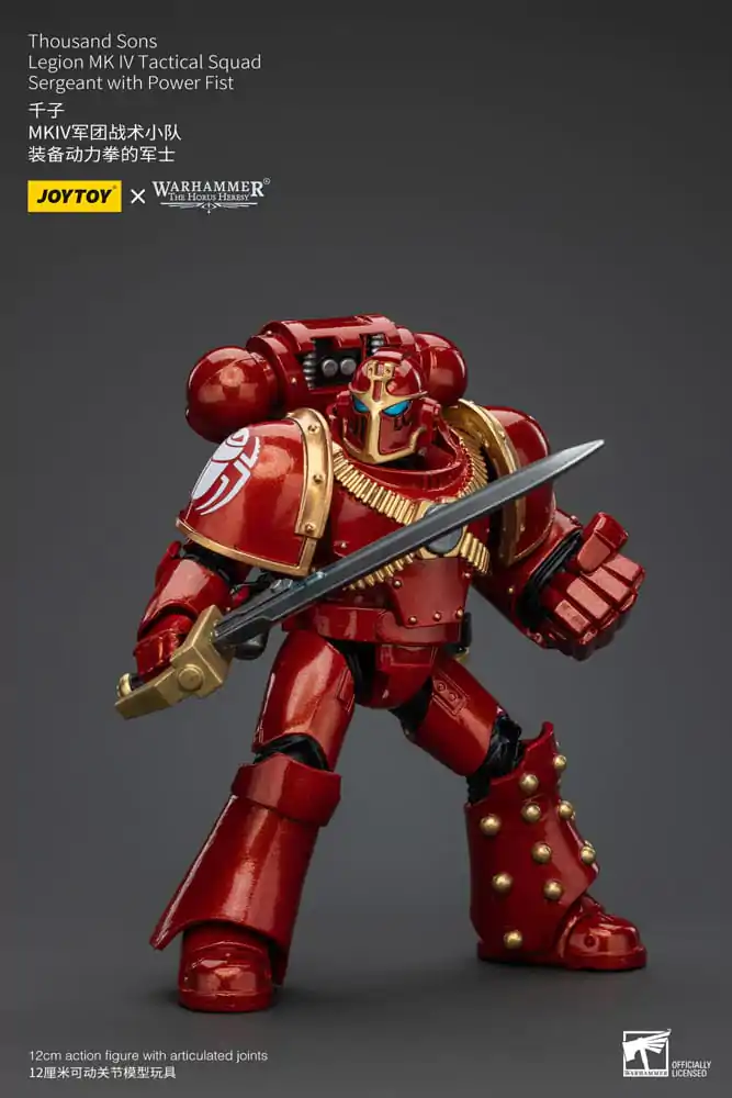 Figurină de acțiune Warhammer The Horus Heresy 1/18 Legiunea Thousand Sons, Sergentul echipei tactice MK IV cu pumn de putere 12 cm poza produsului