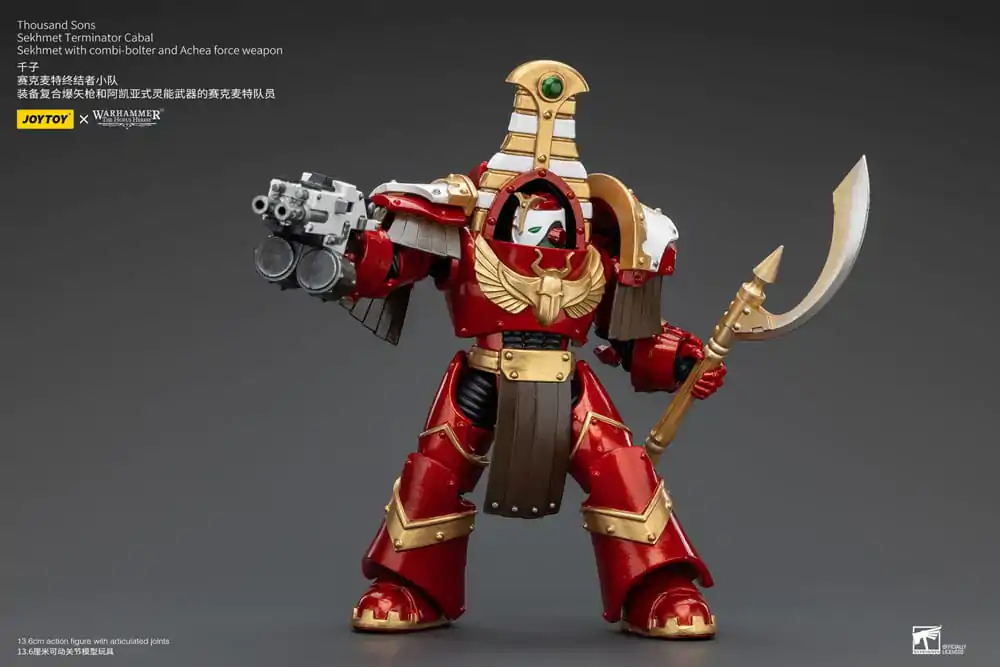 Warhammer The Horus Heresy figurină de acțiune 1/18 Thousand Sons Sekhmet Terminator Cabal Sekhmet cu Combi-Bolter și Achea Force Weapon 14 cm poza produsului