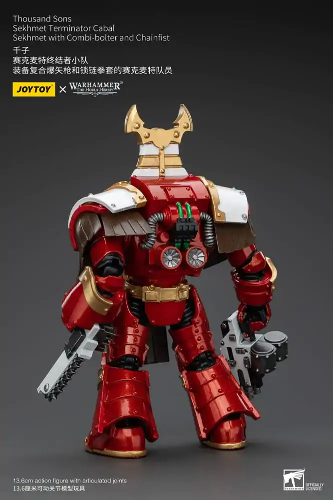 Warhammer The Horus Heresy Figurina de acțiune 1/18 Thousand Sons Sekhmet Terminator Cabal Sekhmet cu Combi-Bolter și Pumn de lanț 14 cm poza produsului