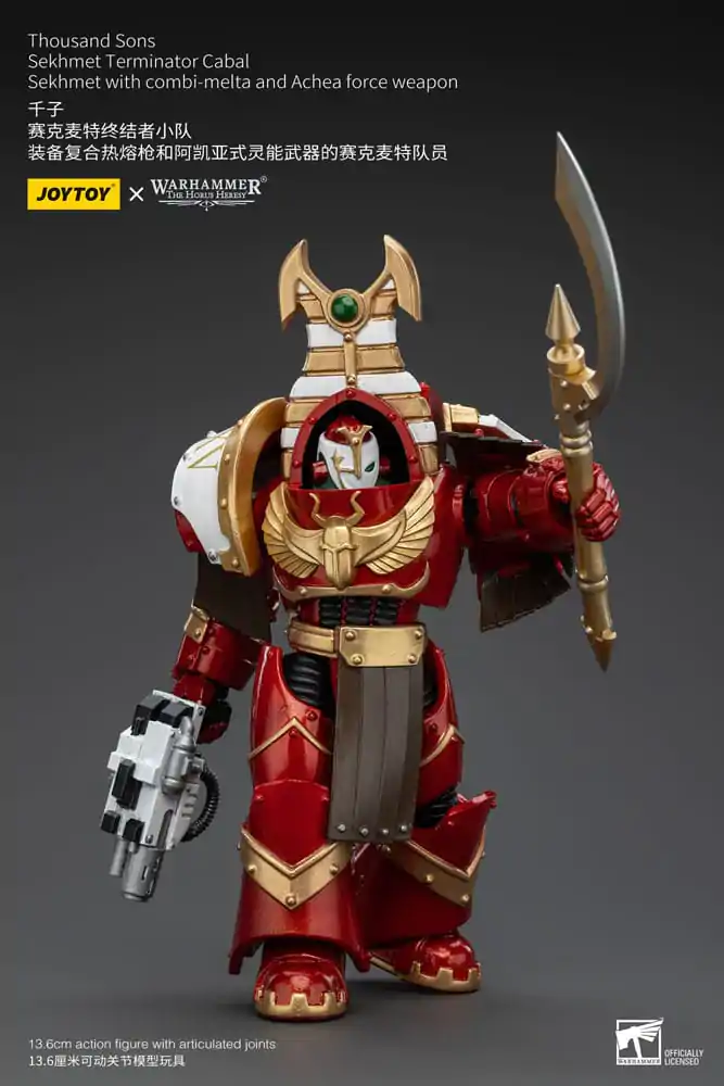 Warhammer The Horus Heresy Figurina de Acțiune 1/18 Thousand Sons Sekhmet Terminator Cabal Sekhmet cu Combi-Melta și Armă de Forță Achea 14 cm poza produsului