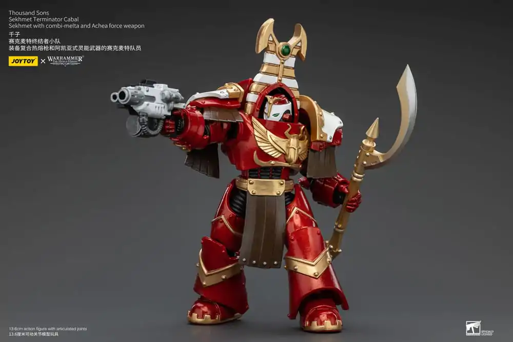 Warhammer The Horus Heresy Figurina de Acțiune 1/18 Thousand Sons Sekhmet Terminator Cabal Sekhmet cu Combi-Melta și Armă de Forță Achea 14 cm poza produsului