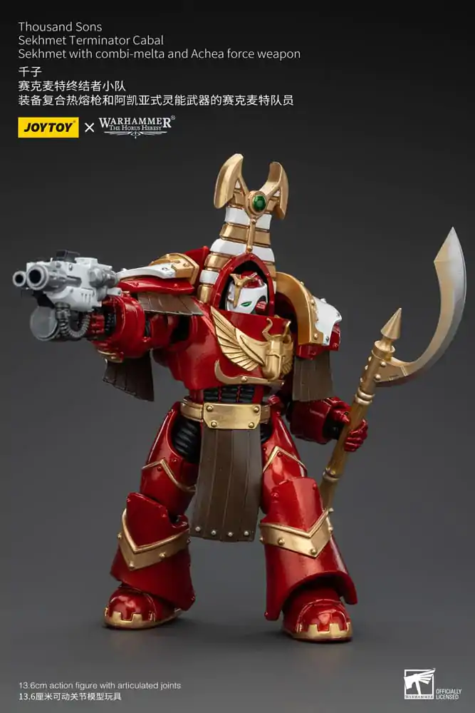 Warhammer The Horus Heresy Figurina de Acțiune 1/18 Thousand Sons Sekhmet Terminator Cabal Sekhmet cu Combi-Melta și Armă de Forță Achea 14 cm poza produsului