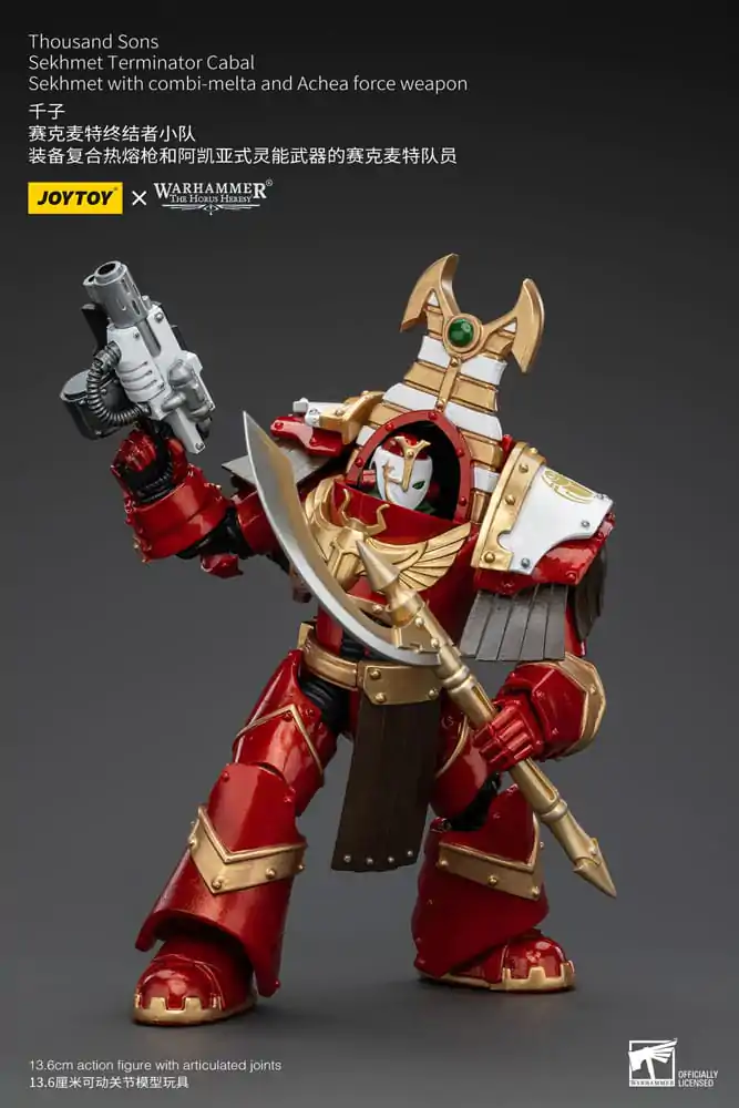 Warhammer The Horus Heresy Figurina de Acțiune 1/18 Thousand Sons Sekhmet Terminator Cabal Sekhmet cu Combi-Melta și Armă de Forță Achea 14 cm poza produsului