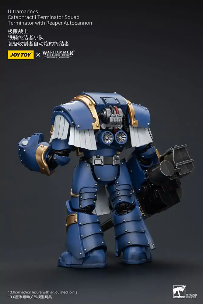 Warhammer The Horus Heresy Figurina de acțiune 1/18 Uitramarines Cataphractii Terminator Squad Terminator cu Reaper Autocannon 14 cm poza produsului