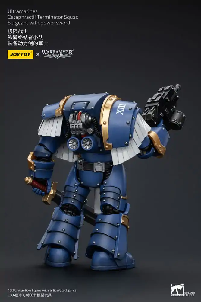 Warhammer The Horus Heresy Figurina de Acțiune 1/18 Ultramarines Cataphractii Terminator Squad Sergent cu Power Sword 14 cm poza produsului