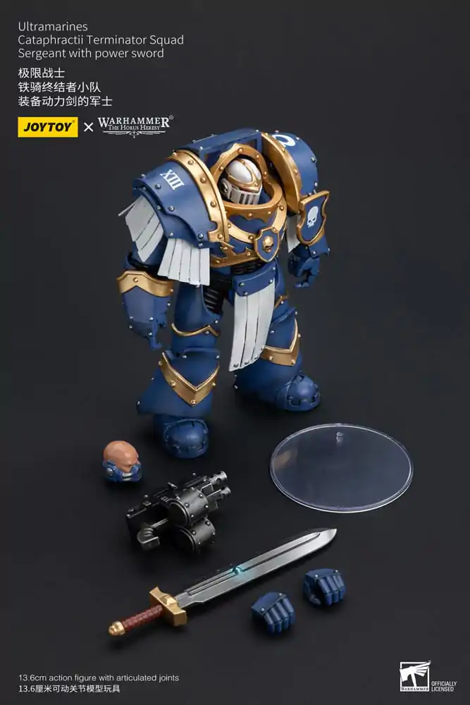 Warhammer The Horus Heresy Figurina de Acțiune 1/18 Ultramarines Cataphractii Terminator Squad Sergent cu Power Sword 14 cm poza produsului