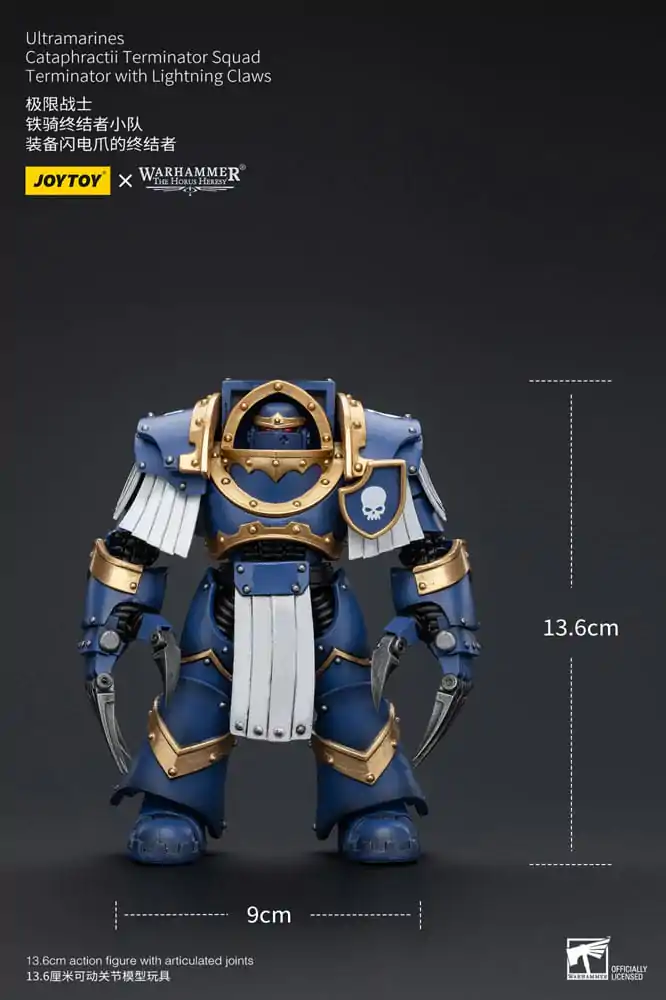 Warhammer The Horus Heresy figurină de acțiune 1/18 Ultramarines Cataphractii Terminator Squad Terminator cu Lightning Claws 14 cm poza produsului