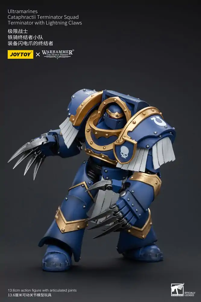 Warhammer The Horus Heresy figurină de acțiune 1/18 Ultramarines Cataphractii Terminator Squad Terminator cu Lightning Claws 14 cm poza produsului