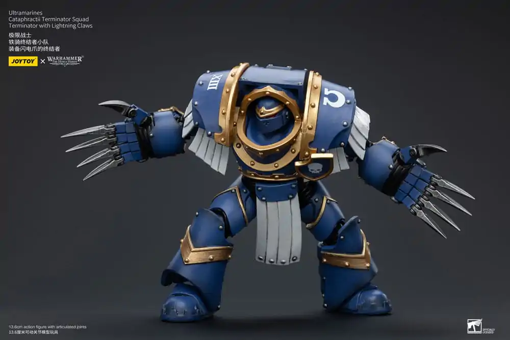 Warhammer The Horus Heresy figurină de acțiune 1/18 Ultramarines Cataphractii Terminator Squad Terminator cu Lightning Claws 14 cm poza produsului