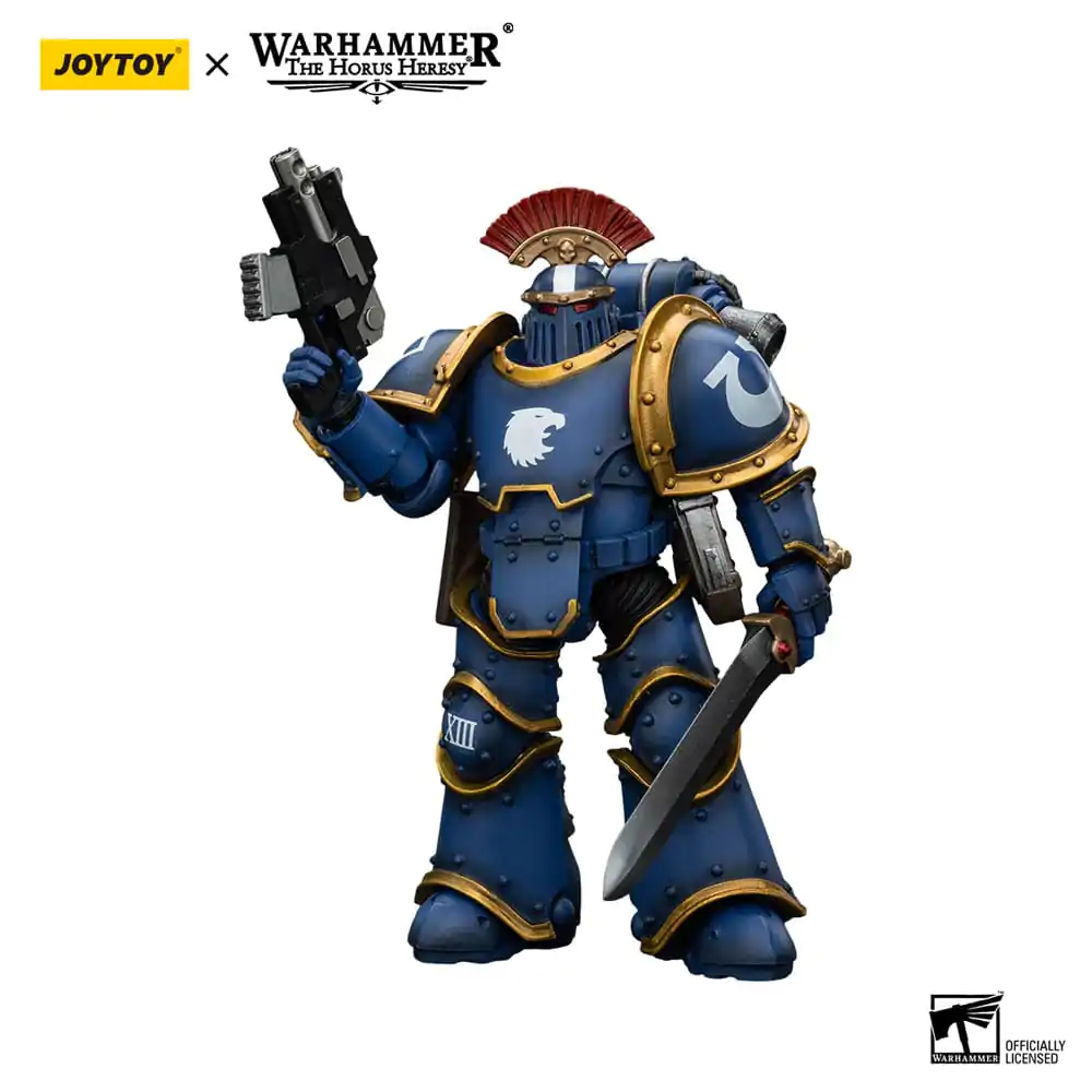 Warhammer The Horus Heresy figurină de acțiune 1/18 Ultramarines Legion MKIII Tactical Squad Sergeant cu Power Sword 12 cm poza produsului