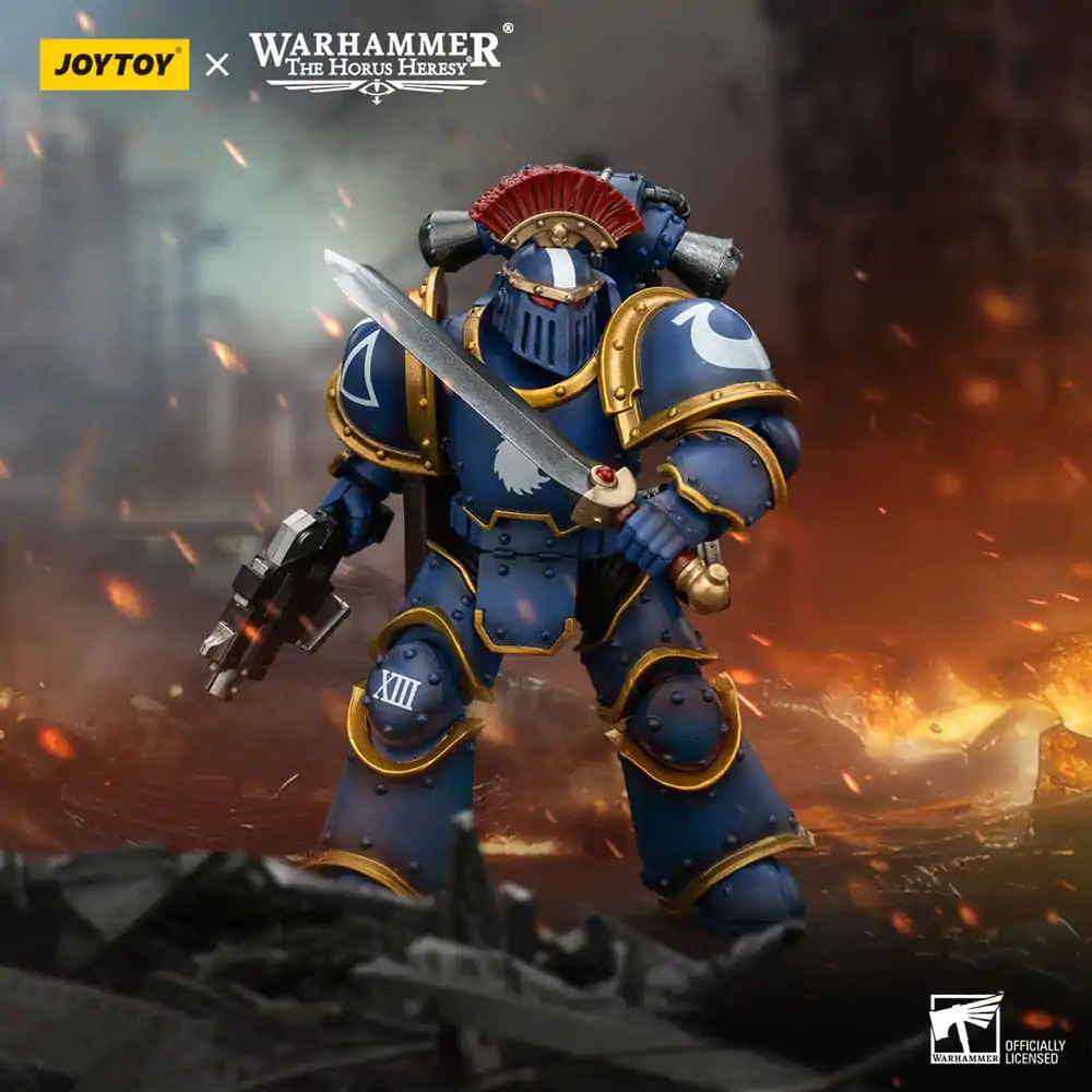 Warhammer The Horus Heresy figurină de acțiune 1/18 Ultramarines Legion MKIII Tactical Squad Sergeant cu Power Sword 12 cm poza produsului