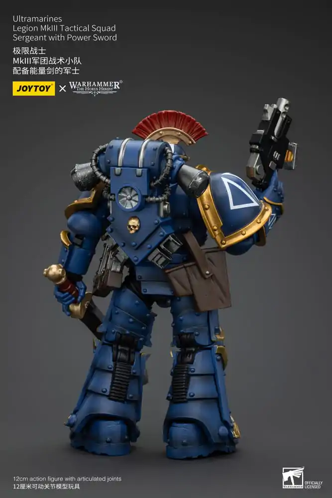 Warhammer The Horus Heresy figurină de acțiune 1/18 Ultramarines Legion MKIII Tactical Squad Sergeant cu Power Sword 12 cm poza produsului