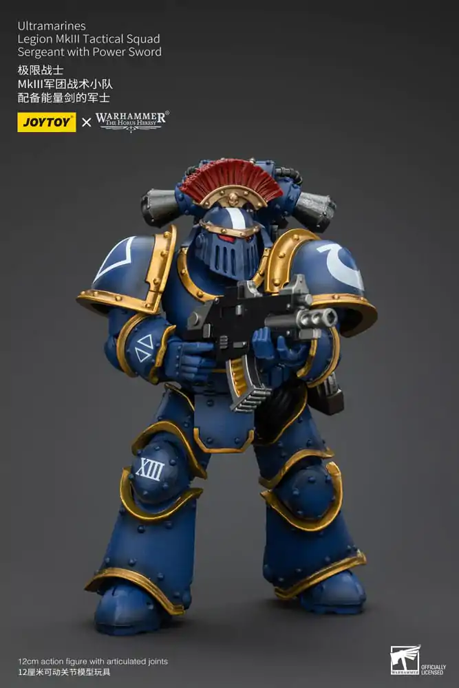 Warhammer The Horus Heresy figurină de acțiune 1/18 Ultramarines Legion MKIII Tactical Squad Sergeant cu Power Sword 12 cm poza produsului