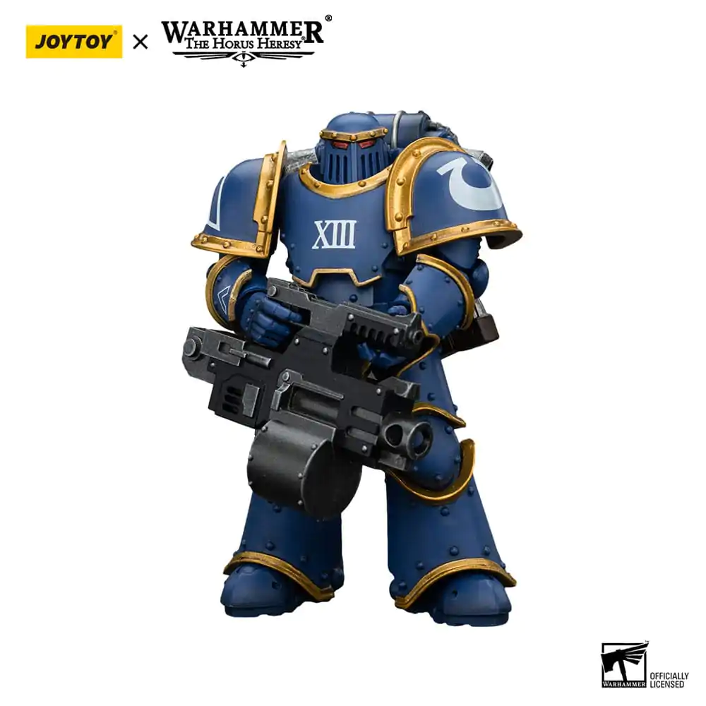 Warhammer The Horus Heresy Figurina de acțiune 1/18 Ultramarines Legion MKIII Tactical Support Squad Legionar cu Heavy Bolter 12 cm poza produsului