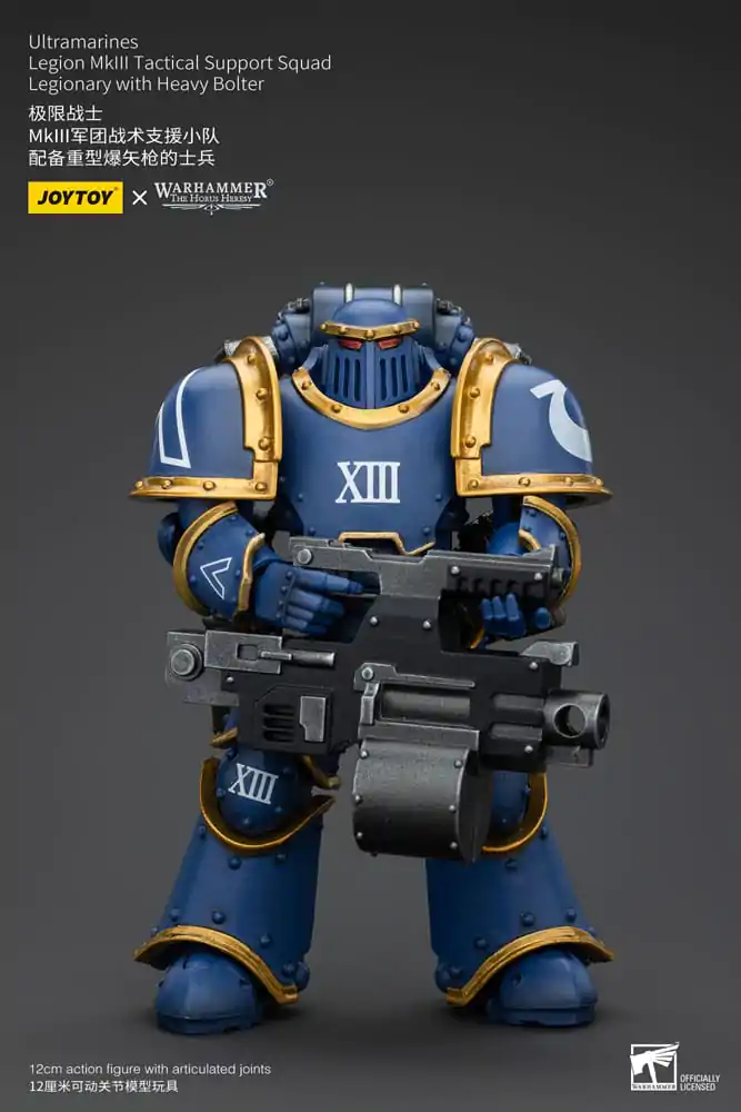 Warhammer The Horus Heresy Figurina de acțiune 1/18 Ultramarines Legion MKIII Tactical Support Squad Legionar cu Heavy Bolter 12 cm poza produsului