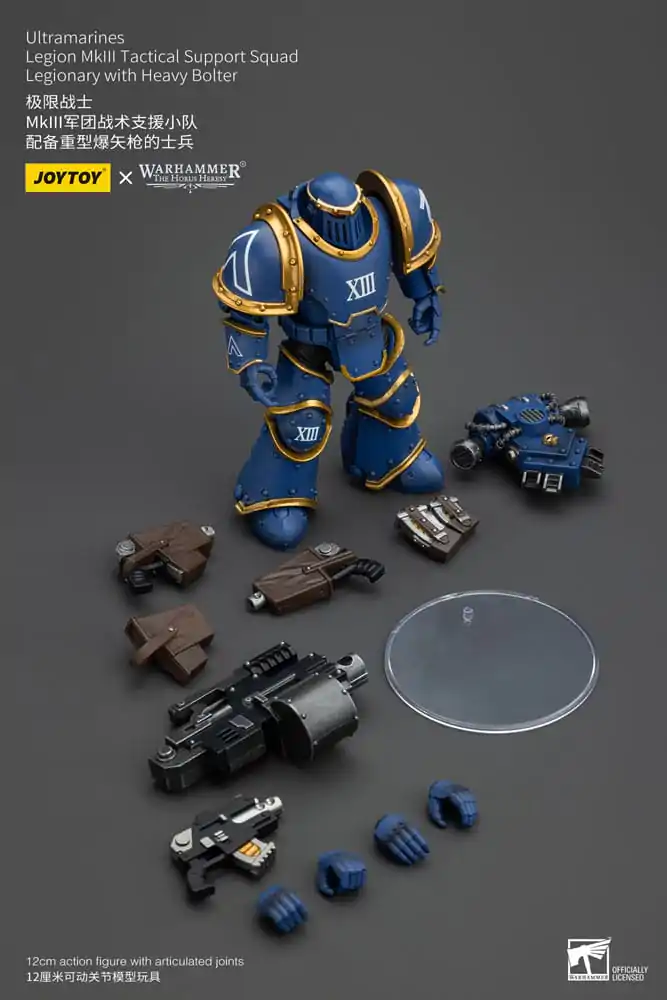 Warhammer The Horus Heresy Figurina de acțiune 1/18 Ultramarines Legion MKIII Tactical Support Squad Legionar cu Heavy Bolter 12 cm poza produsului