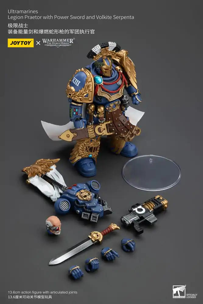 Warhammer The Horus Heresy Figurina de acțiune 1/18 Ultramarines Legion Praetor cu Power Sword și Volkite Serpenta 12 cm poza produsului