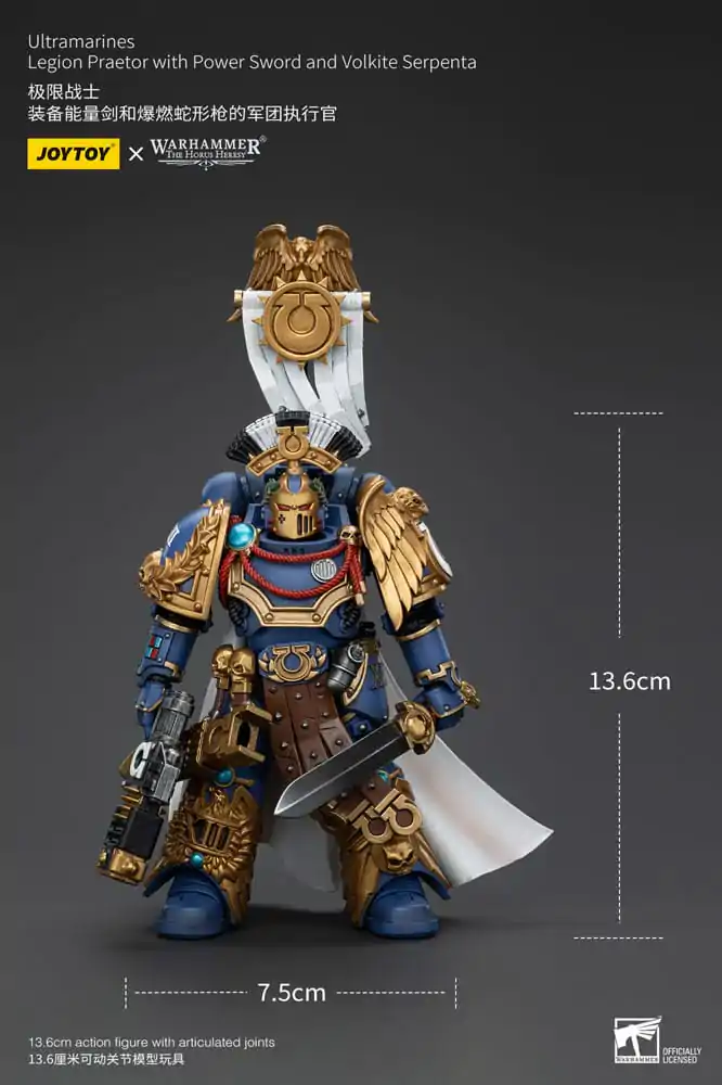 Warhammer The Horus Heresy Figurina de acțiune 1/18 Ultramarines Legion Praetor cu Power Sword și Volkite Serpenta 12 cm poza produsului