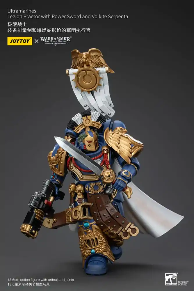 Warhammer The Horus Heresy Figurina de acțiune 1/18 Ultramarines Legion Praetor cu Power Sword și Volkite Serpenta 12 cm poza produsului